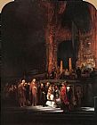 Rembrandt Famous Paintings - Christ and the Woman Taken in Adultery